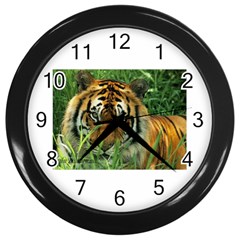 Tiger Wall Clock (black)