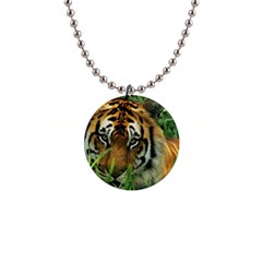 Tiger 1  Button Necklace by ironman2222