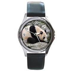 Giant Panda Round Metal Watch by ironman2222