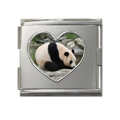 Giant Panda Mega Link Heart Italian Charm (18mm)