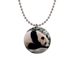 Giant Panda 1  Button Necklace