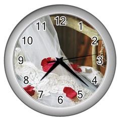 Western Wedding Festival Wall Clock (silver) by ironman2222