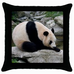 Giant Panda Throw Pillow Case (black)