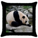 Giant Panda Throw Pillow Case (Black) Front