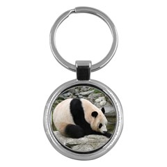 Giant Panda Key Chain (round) by ironman2222