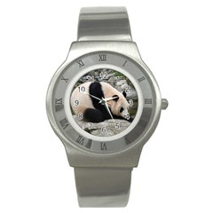 Giant Panda Stainless Steel Watch