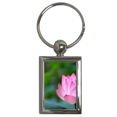 Red Pink Flower Key Chain (rectangle)