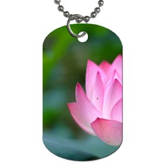 Red Pink Flower Dog Tag (one Side) by ironman2222