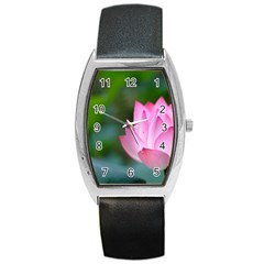 Red Pink Flower Barrel Style Metal Watch by ironman2222