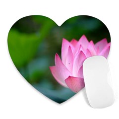 Red Pink Flower Mousepad (heart) by ironman2222