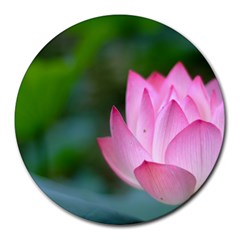 Pink Flowers Round Mousepad