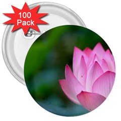 Pink Flowers 3  Button (100 Pack)