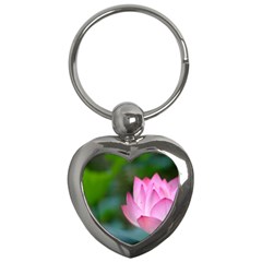 Pink Flowers Key Chain (heart) by ironman2222