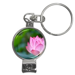 Pink Flowers Nail Clippers Key Chain