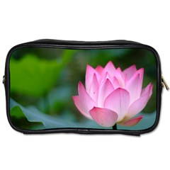 Pink Flowers Toiletries Bag (one Side)