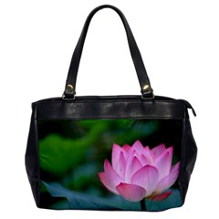 Pink Flowers Oversize Office Handbag (one Side) by ironman2222