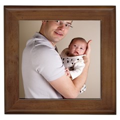 Father And Son Hug Framed Tile by ironman2222