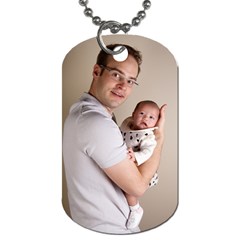 Father And Son Hug Dog Tag (one Side) by ironman2222