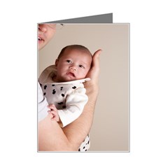 Father And Son Hug Mini Greeting Card by ironman2222