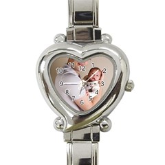 Father And Son Hug Heart Italian Charm Watch by ironman2222