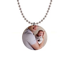 Father And Son Hug 1  Button Necklace