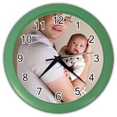 Father And Son Hug Color Wall Clock by ironman2222