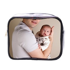 Father And Son Hug Mini Toiletries Bag (one Side)