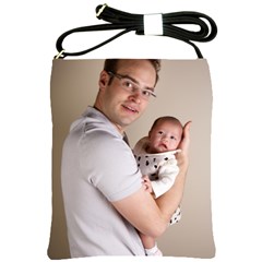 Father And Son Hug Shoulder Sling Bag by ironman2222