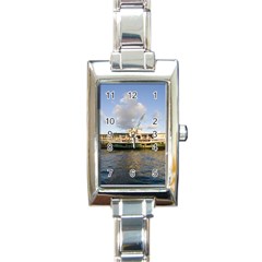 Hong Kong Ferry Rectangular Italian Charm Watch