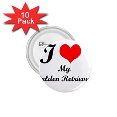 I Love My Golden Retriever 1 75  Button (10 Pack) 