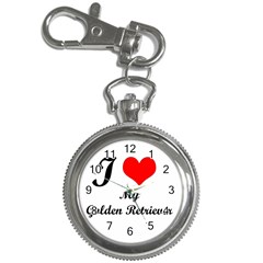 I Love My Golden Retriever Key Chain Watch