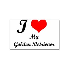 I Love My Golden Retriever Sticker (rectangular)