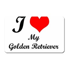 I Love My Golden Retriever Magnet (rectangular) by mydogbreeds