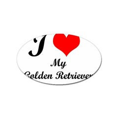 I Love My Golden Retriever Sticker Oval (100 Pack)