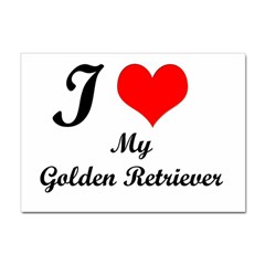 I Love My Golden Retriever Sticker A4 (100 Pack) by mydogbreeds