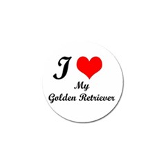 I Love My Golden Retriever Golf Ball Marker (4 Pack)