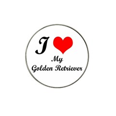 I Love My Golden Retriever Hat Clip Ball Marker (4 Pack) by mydogbreeds