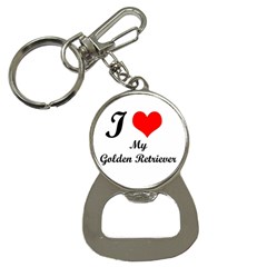 I Love My Golden Retriever Bottle Opener Key Chain by mydogbreeds