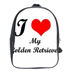 I Love My Golden Retriever School Bag (large) by mydogbreeds