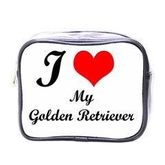 I Love My Golden Retriever Mini Toiletries Bag (one Side)