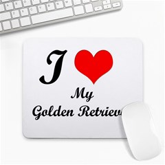 I Love My Golden Retriever Large Mousepad by mydogbreeds