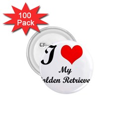 I Love Golden Retriever 1 75  Button (100 Pack)