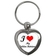 I Love Golden Retriever Key Chain (heart) by mydogbreeds