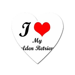 I Love Golden Retriever Magnet (heart)