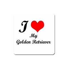 I Love Golden Retriever Magnet (square)