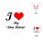 I Love Golden Retriever Playing Cards (Heart) Front