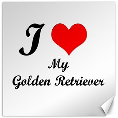 I Love Golden Retriever Canvas 12  X 12 