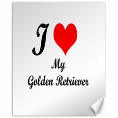 I Love Golden Retriever Canvas 16  X 20 