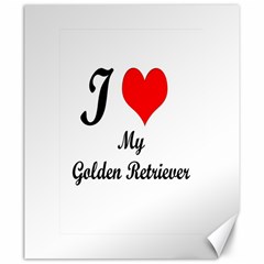 I Love Golden Retriever Canvas 20  X 24 