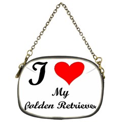 I Love Golden Retriever Chain Purse (one Side) by mydogbreeds